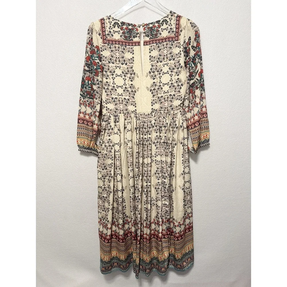 Bhanuni by Jyoti for Anthropologie Far Fields Embellished Midi Dress – Size 4
